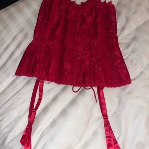 Frederick's of Hollywood Red Lace Corset
